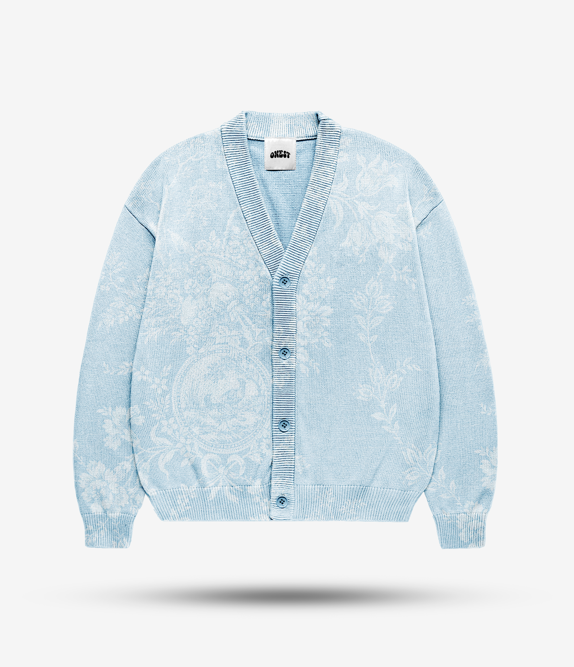 BABY BLUE FLOS CARDIGAN